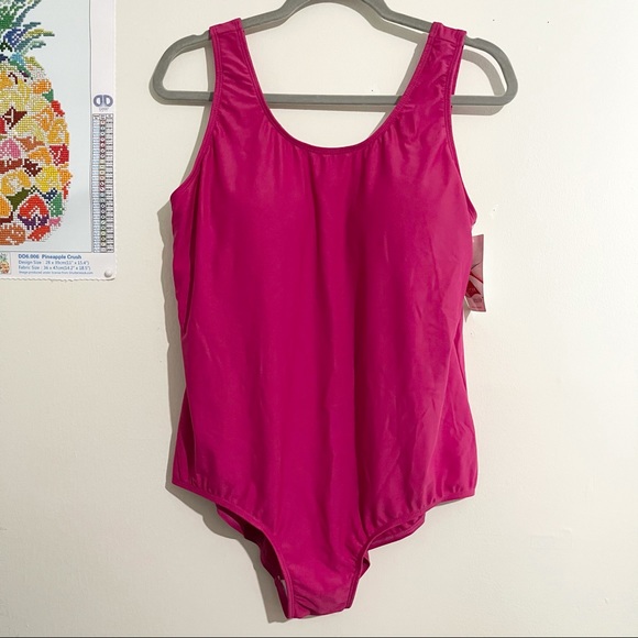 Blair Other - BLAIR Pink Padded Shelf Bra One Piece Swimsuit 16W